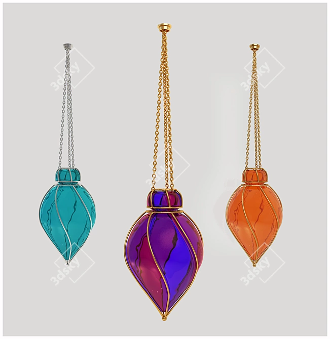 Vibrant Pendant Light 3D model image 1