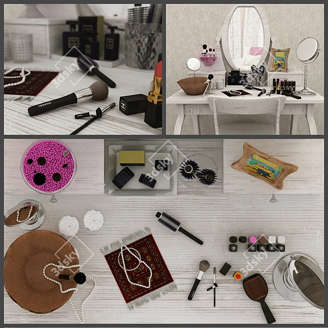 Elegant Vanity Set: The Ultimate Dressing Experience 3D model image 2