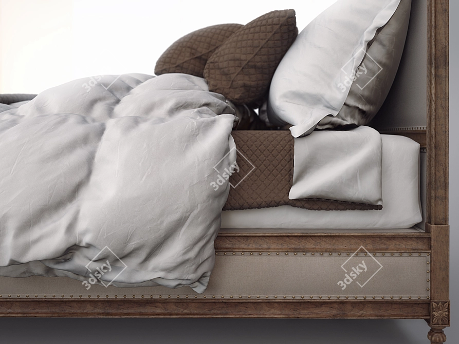 Elegant MAISON Bed Set 3D model image 2