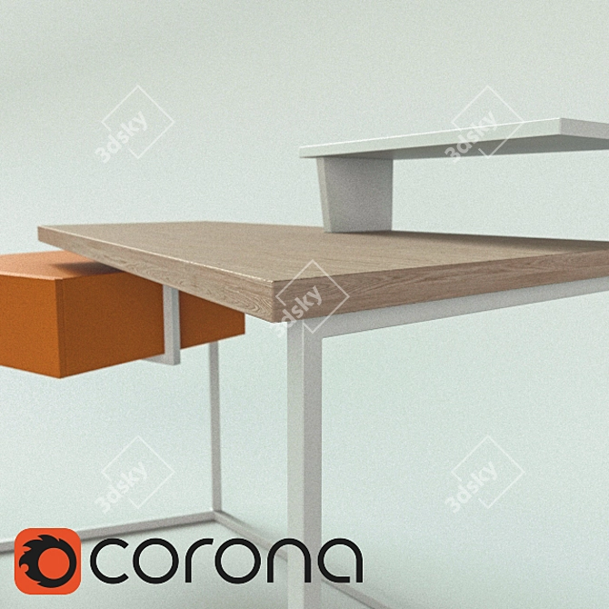 Sleek Layers Table 3D model image 2