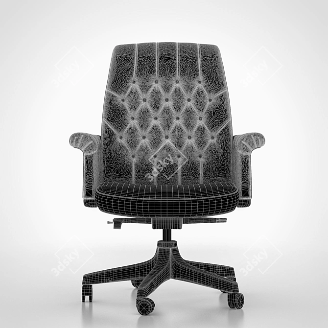 Elegant Opera B High Back Chair 3D model image 3