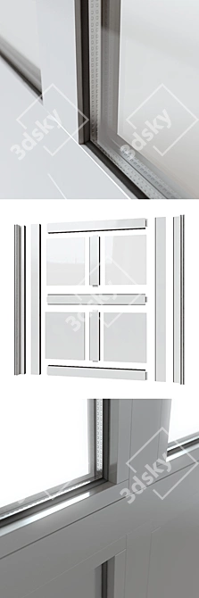 Aluminum Glazed Partitions 3D model image 2