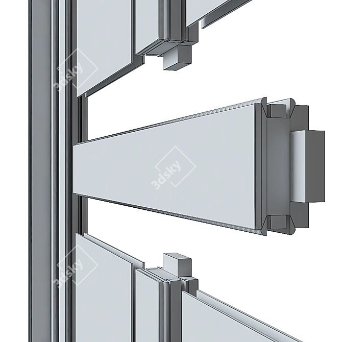 Aluminum Glazed Partitions 3D model image 3