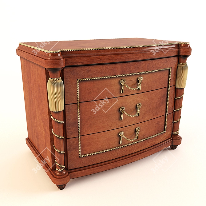 Elegant Scettro Nightstand 3D model image 1