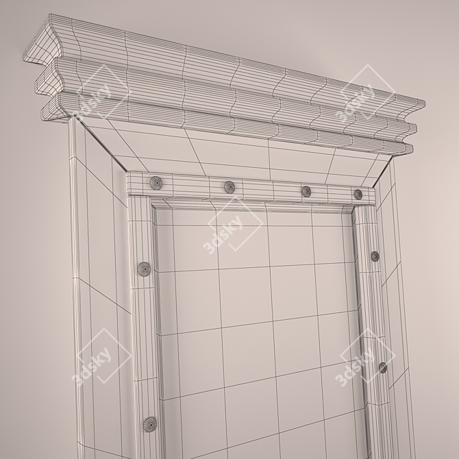 Vintage Full-Length Mirror 3D model image 2