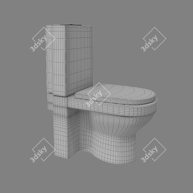 Gustavsberg ARTic 4310 Compact Toilet 3D model image 2