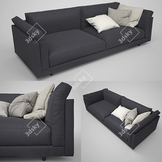 SWAN Host L206 Sofa: Elegant and Spacious 3D model image 2