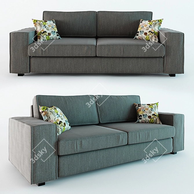 IKEA Kivik 3-Seater Sofa Bed 3D model image 1