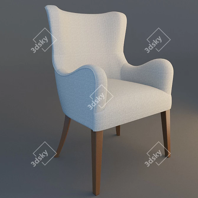 Premium Lounge Chair James F 3D model image 2