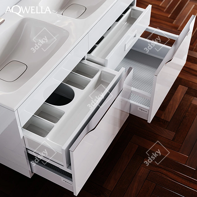 Aqwella Malaga Bathroom Furniture 3D model image 3