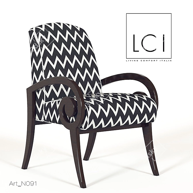 LCI Armchair: Stylish Comfort for Your Home 3D model image 1