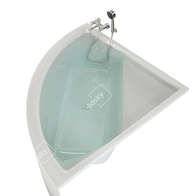 Luxury Villeroy&Boch Subway Bathtub 3D model image 2