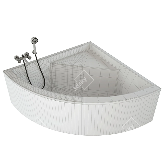 Luxury Villeroy&Boch Subway Bathtub 3D model image 3