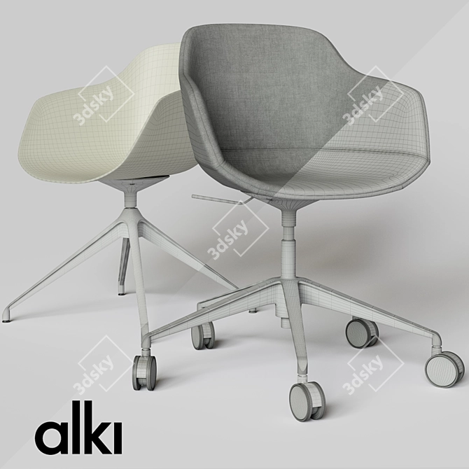 Eco-Friendly Bioplastic Chair 3D model image 3
