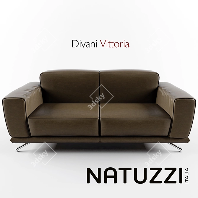 Elegant and Luxurious: Vittoria Sofa 3D model image 1