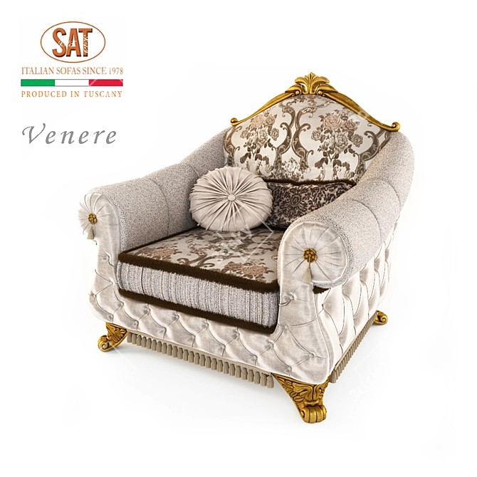 Italian SAT Venere Armchair 3D model image 1