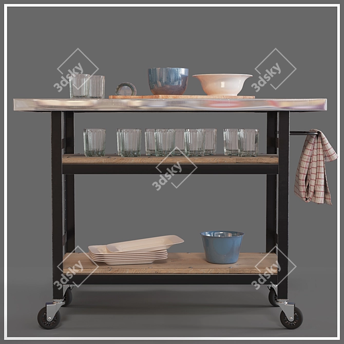 Title: Sleek 2014 Max Scene Trolley 3D model image 1