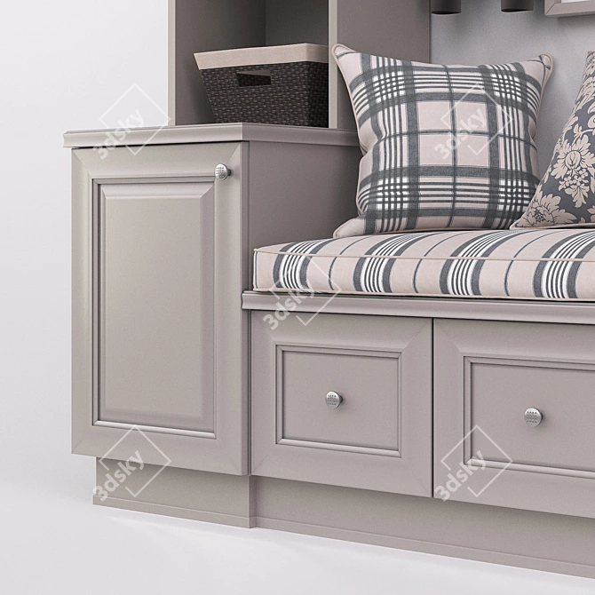 Modern Hallway Furniture Set 3D model image 2