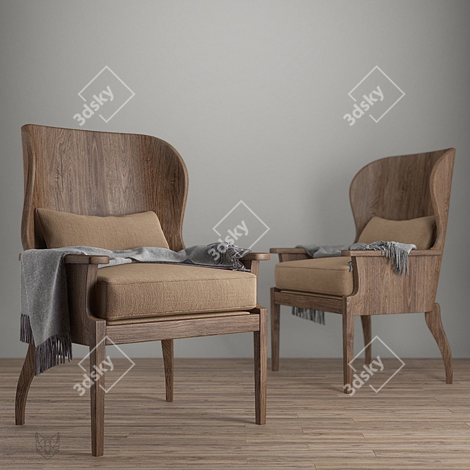 Beaumont Chair: Stylish and Contemporary 3D model image 1