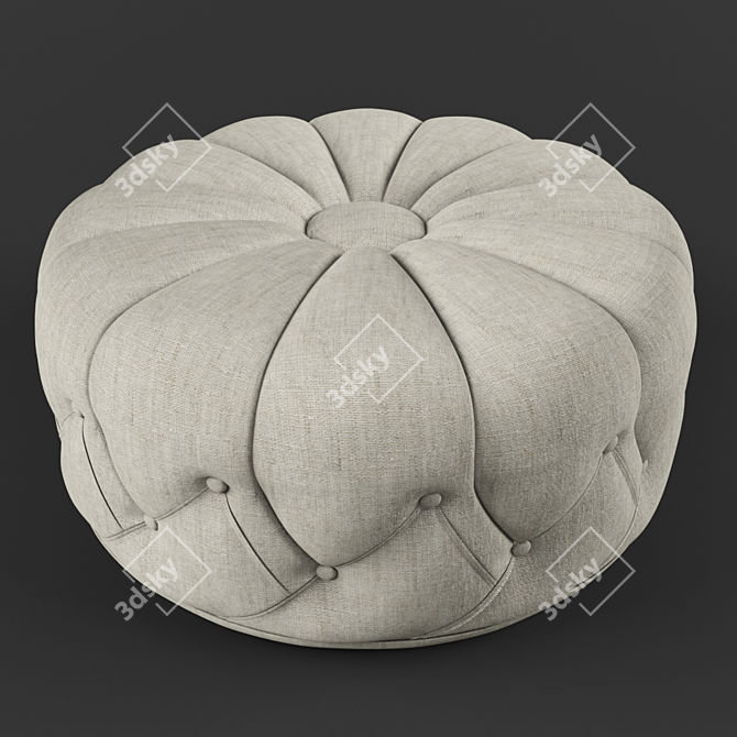 Title: Luxury Plush Pouf 3D model image 1