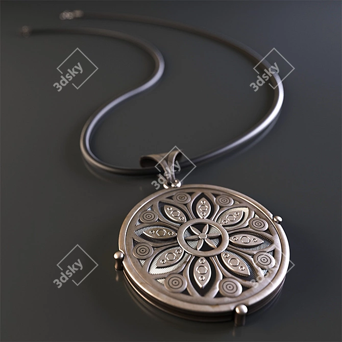 Silver Pendant | 46x59x8mm 3D model image 1