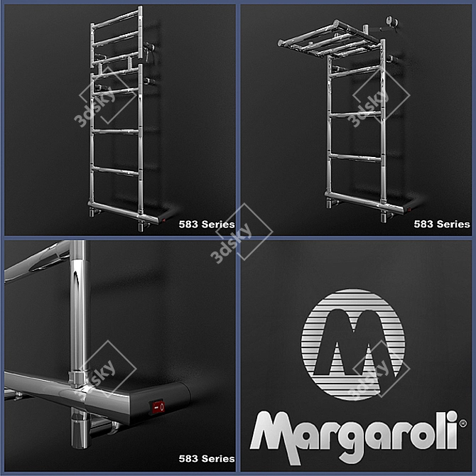 Luxury Towel Warmers: Margaroli Collection 3D model image 1