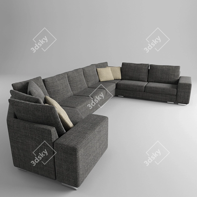 Modular Corner Sofa 3D model image 1