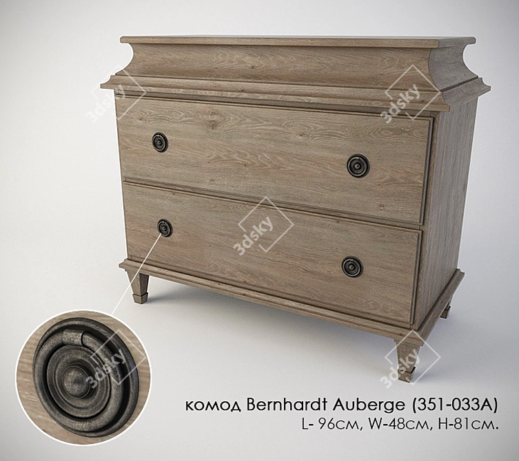 Elegant Bernhardt Auberge Dresser 3D model image 1