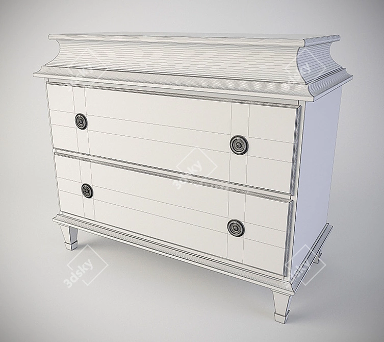 Elegant Bernhardt Auberge Dresser 3D model image 2