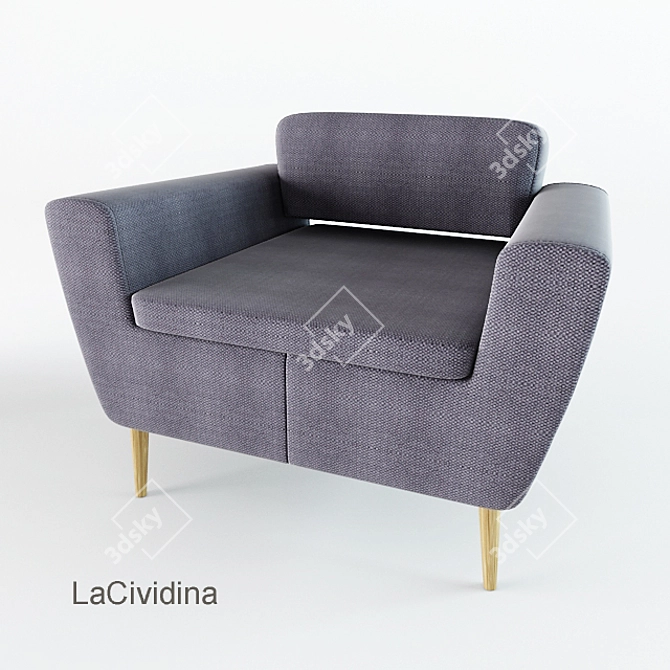 Italian Armchair Serie 50 3D model image 1