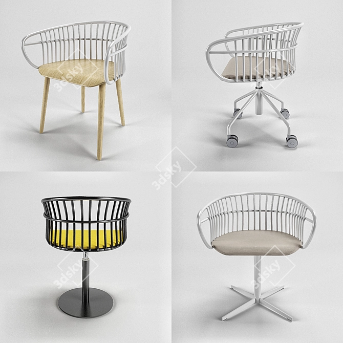 Sleek Stem Collection - Modern Elegance 3D model image 2