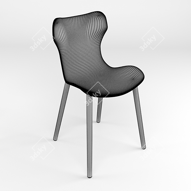 Papilio Shell Chair: Elegant Comfort by B&B Italia 3D model image 2