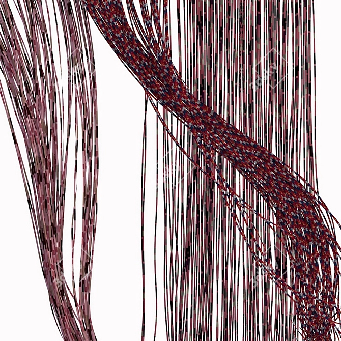 Muslin Rope Curtains 3D model image 2