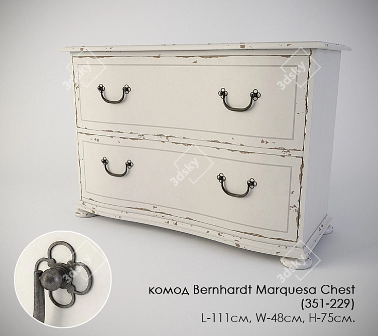 Luxury Bernhardt Marquesa Chest 3D model image 1