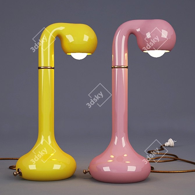 Elegant Entler Ceramic Table Lamps 3D model image 3