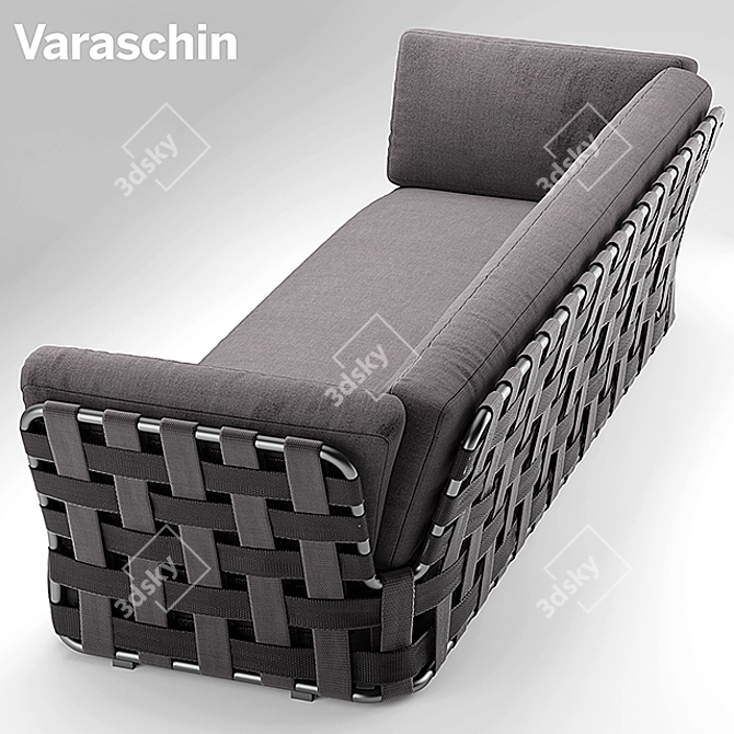 Stylish Varaschin Obi Sofa 3D model image 3