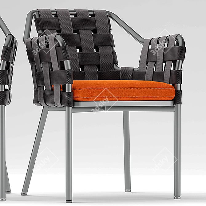 Stylish Varaschin Chair & Natuzzi Table 3D model image 2