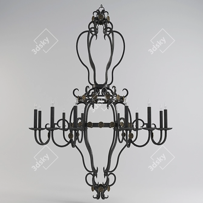 Gotham Multi Bulb Wall Sconce 3D model image 1