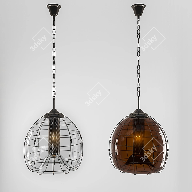 Faraday Glass Pendant | Small 3D model image 3