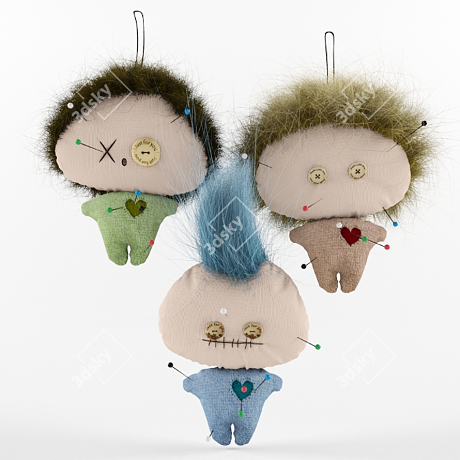 Mystic Needle Voodoo Dolls 3D model image 1