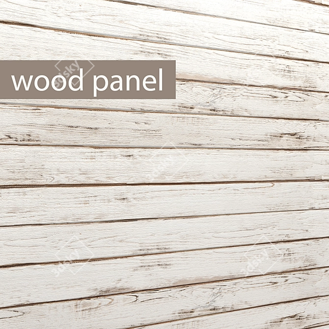 Natural Wood Panel 3D model image 1