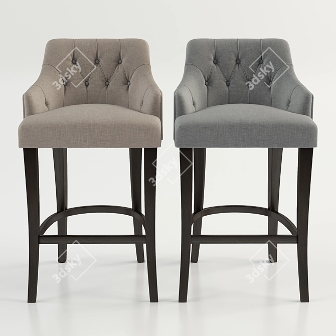 Elegant Ella Bar Stool 3D model image 1