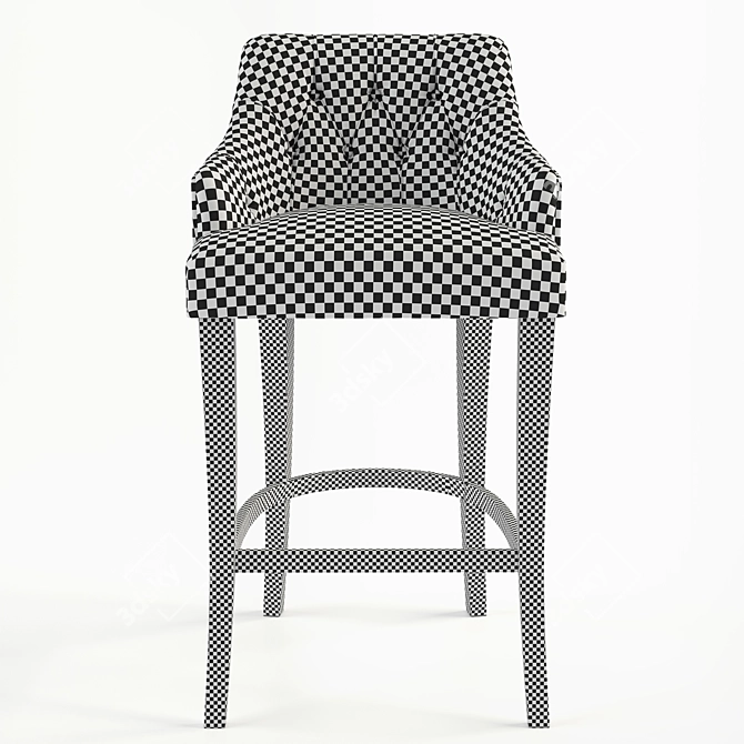 Elegant Ella Bar Stool 3D model image 2