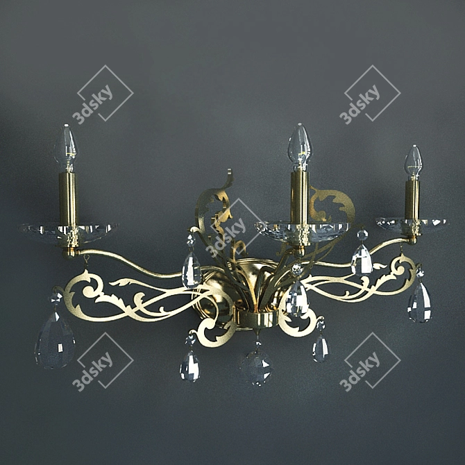 Schonbek Filigrae Crystal Chandelier 3D model image 2