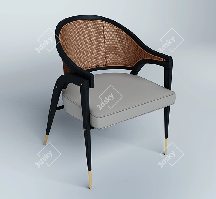 Mid-Century Dunbar Armchairs by Edward Wormley 3D model image 1