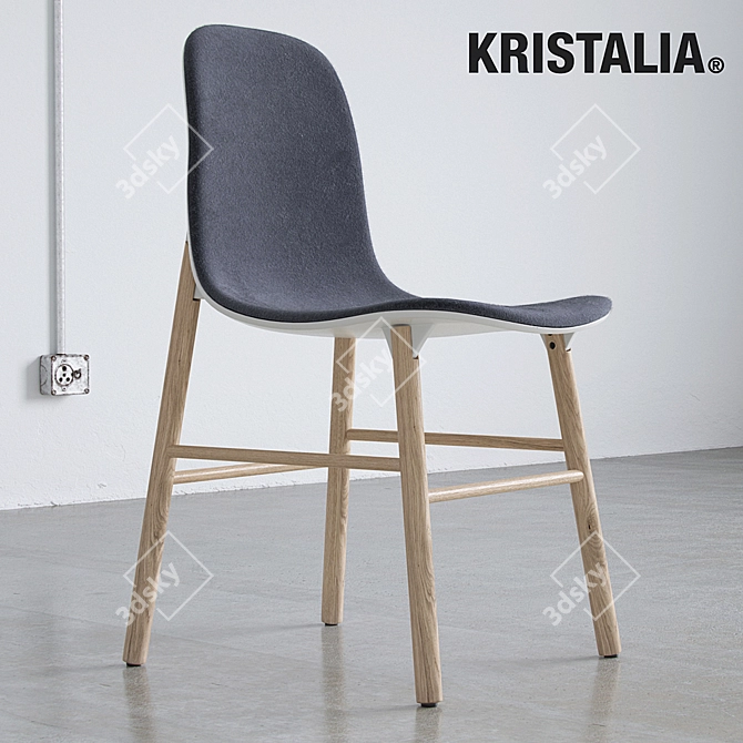 Sleek and Stylish Kristalia Chair 3D model image 1