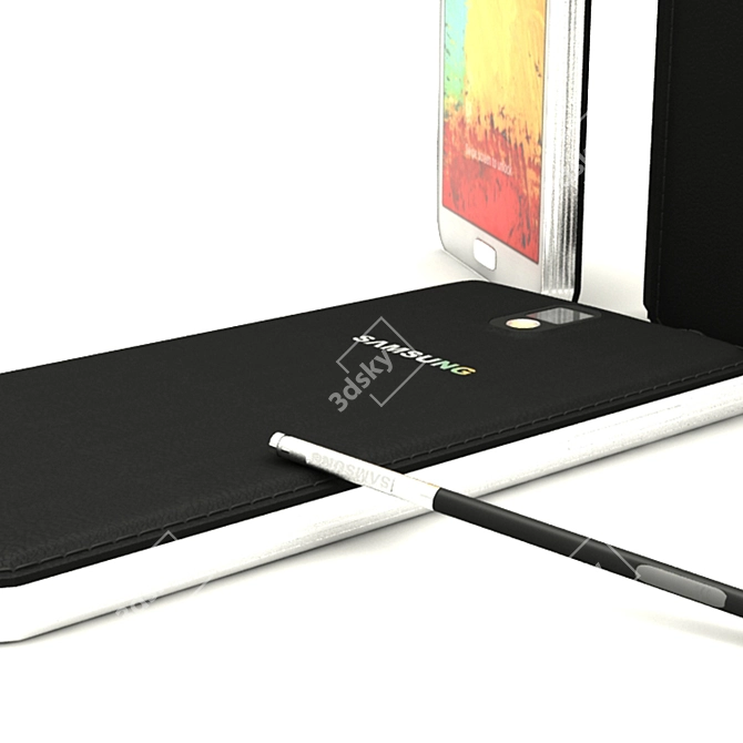 Powerful Samsung Galaxy Note 3 3D model image 3