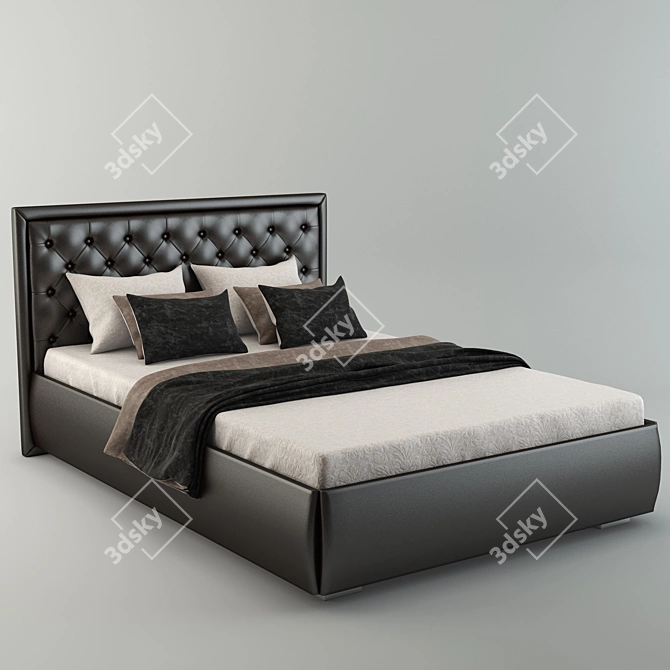 Virginia Bed: Sleek and Stylish 3D model image 1