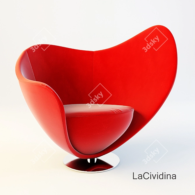 Mon Coeur Armchair 3D model image 1