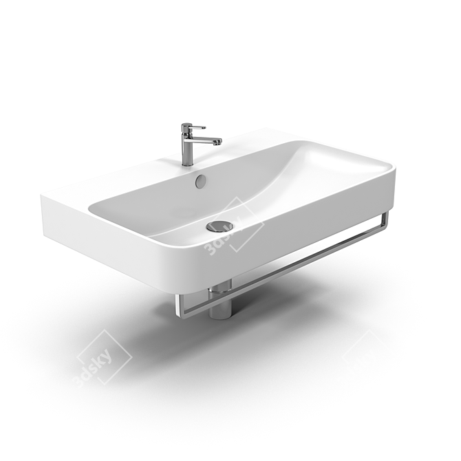 Nature-inspired Catalano Green Sink 3D model image 1